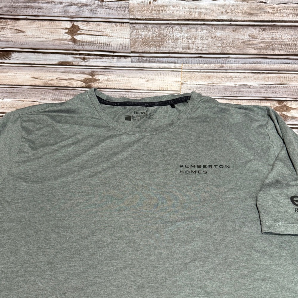 UNRL T-Shirt Mens Large Gray Pemberton Homes Performance Recycled Spandex